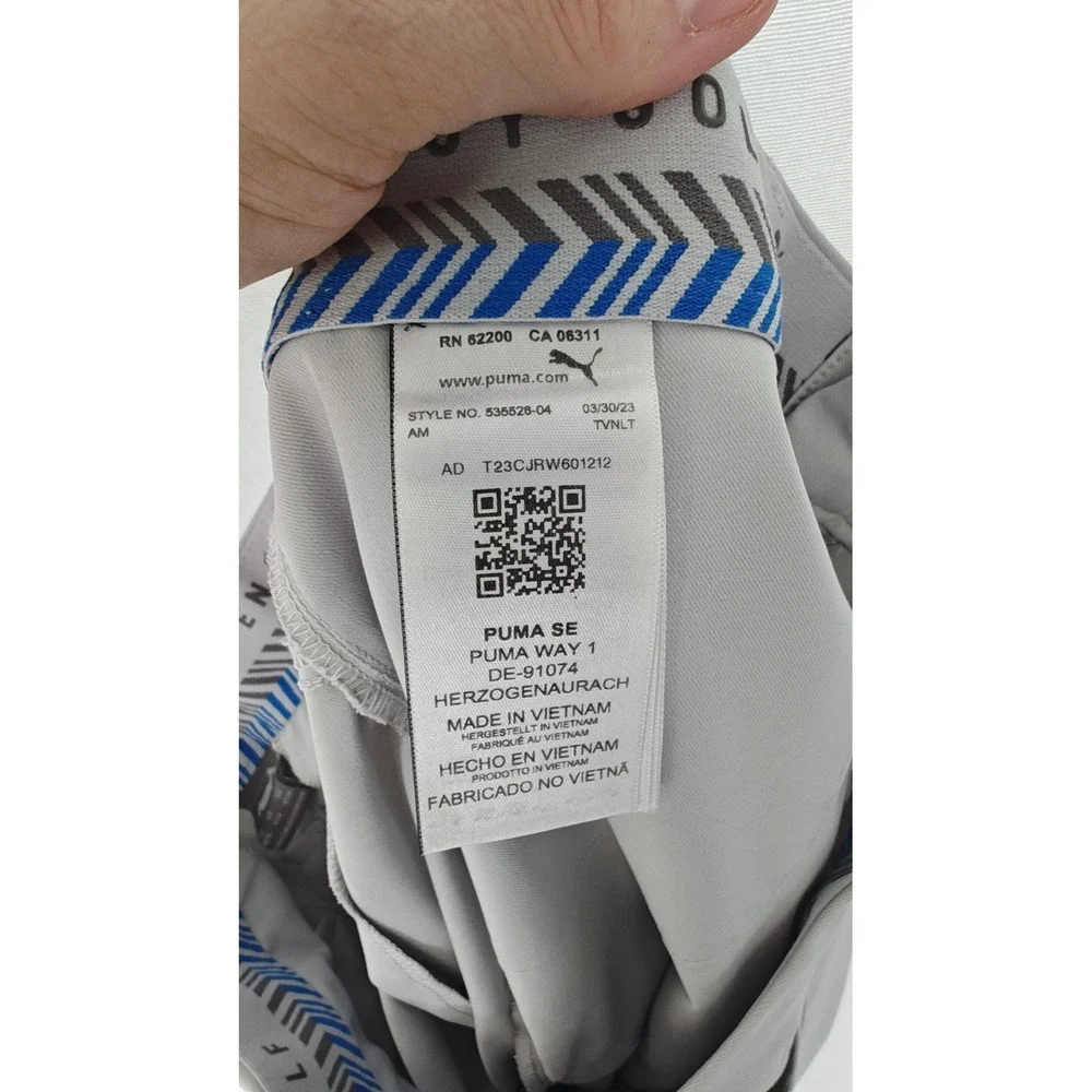 PUMA Men's Dealer‎ Golf Pants Gray Performance Technical Trousers 32 30 27